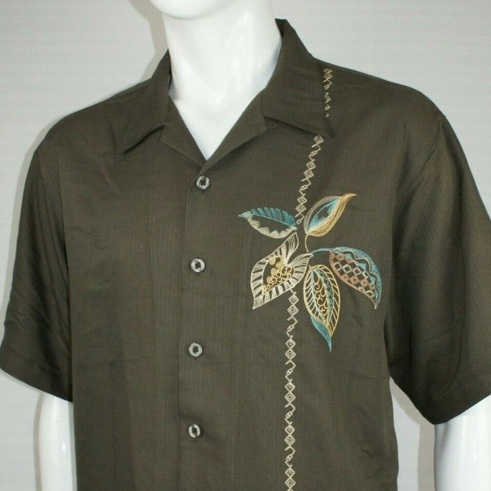 Embroidered casual lifestyle Short Sleeve shirt
